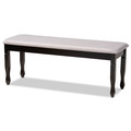 Baxton Studio Corey Grey Upholstered and Dark Brown Finished Wood Dining Bench 171-10921